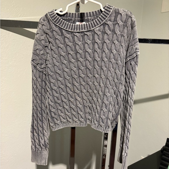 Wonder Nation Charcoal and White Striped Knit 100% - Picture 1 of 4